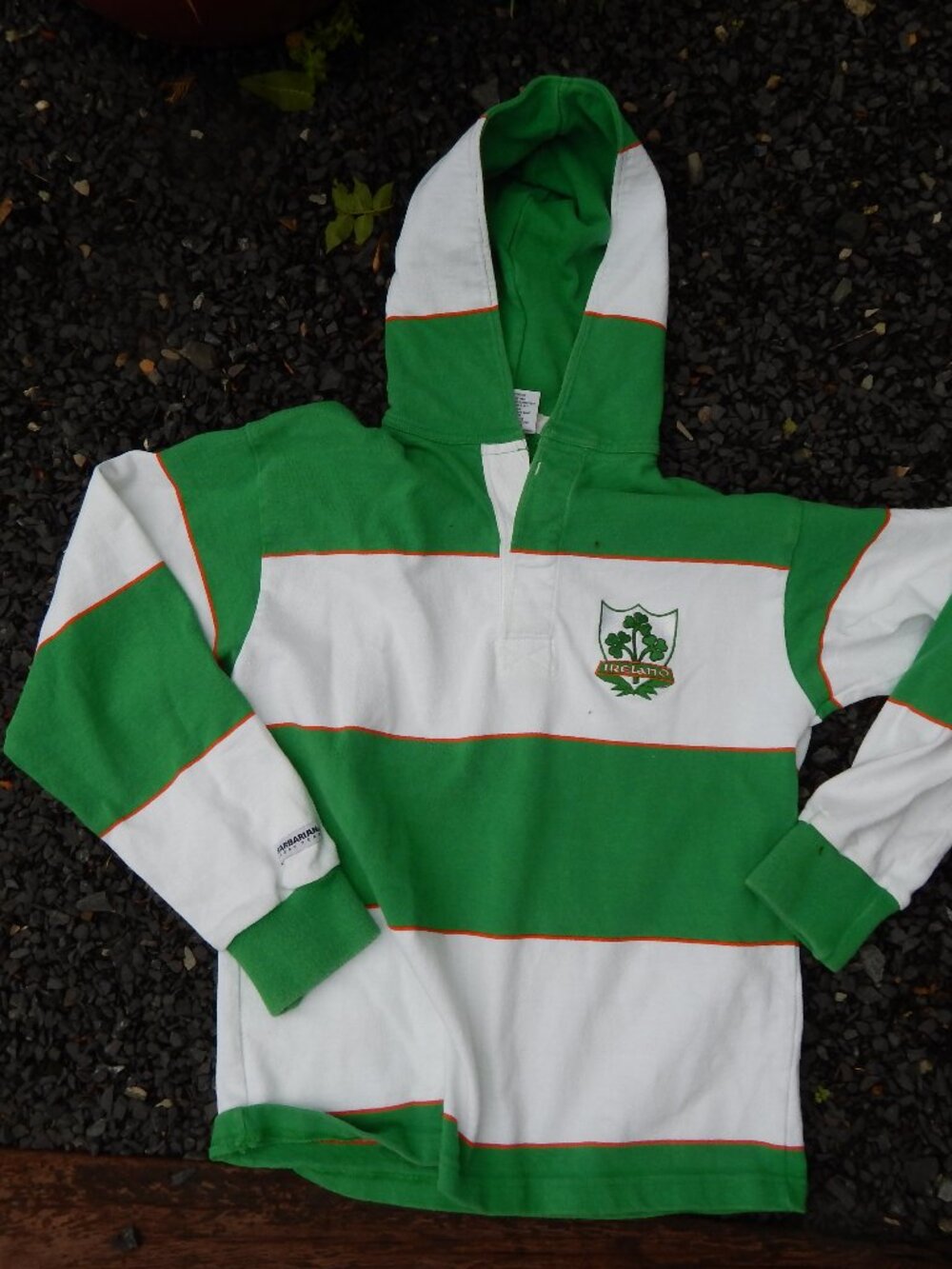 Bavarian Rugby Wear Mens Ireland Hooded Shirt Size XS